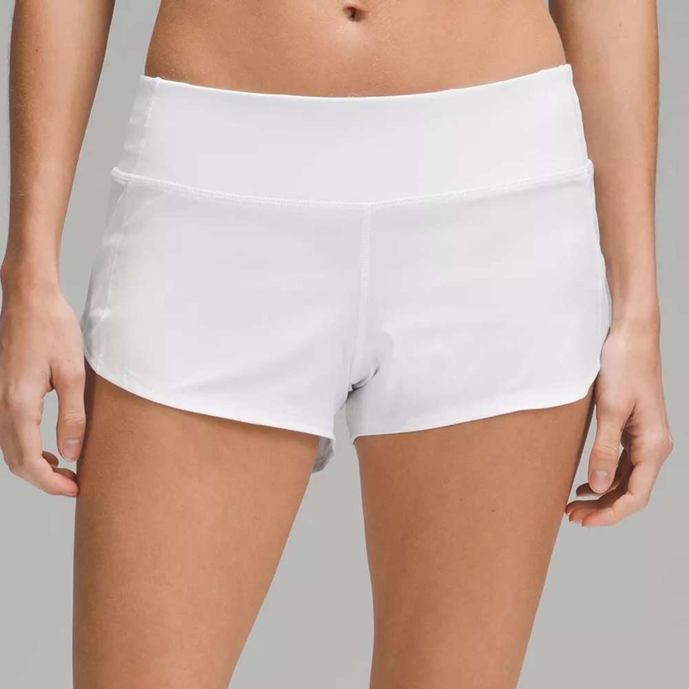 Lululemon Speed Up Low-Rise Lined Short 2.5" in White